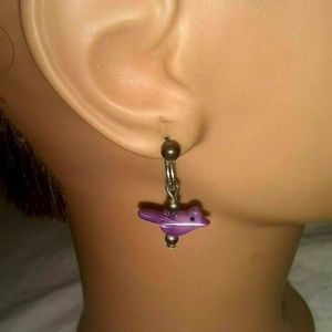 Zuni Peyote Fetish Sterling Earrings